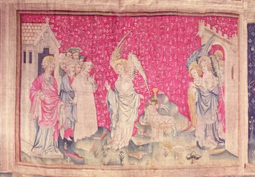 Den tredje ängeln och lammet, nummer 51 från "Apokalypsen från Angers", 1373-87 (gobeläng)